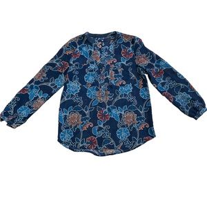 GAP blouse. Blue, red, orange. Size XS.